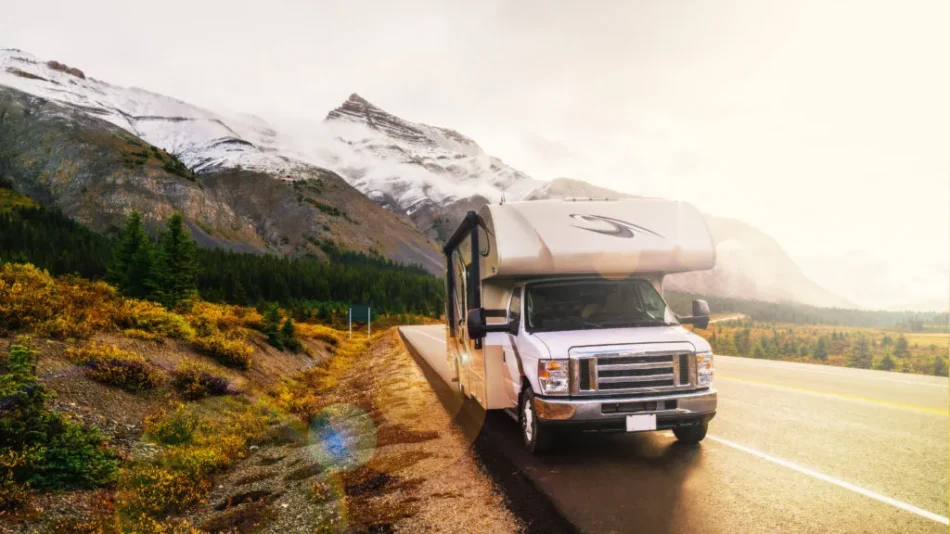 RV on Canadian highway