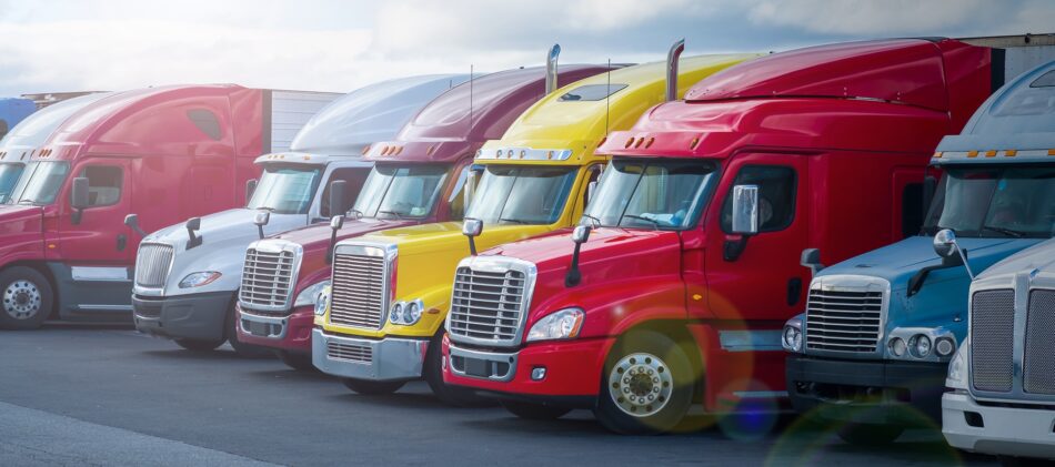 Commercial fleet of trucks