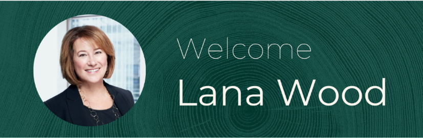 Banner that reads "Welcome Lana Wood"