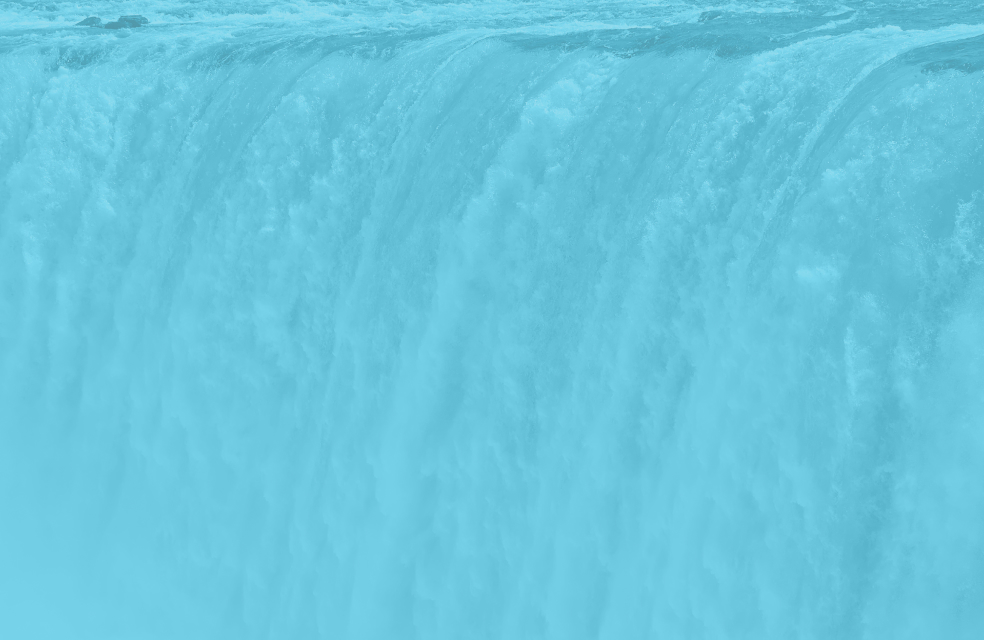 waterfall with a sky blue overlay