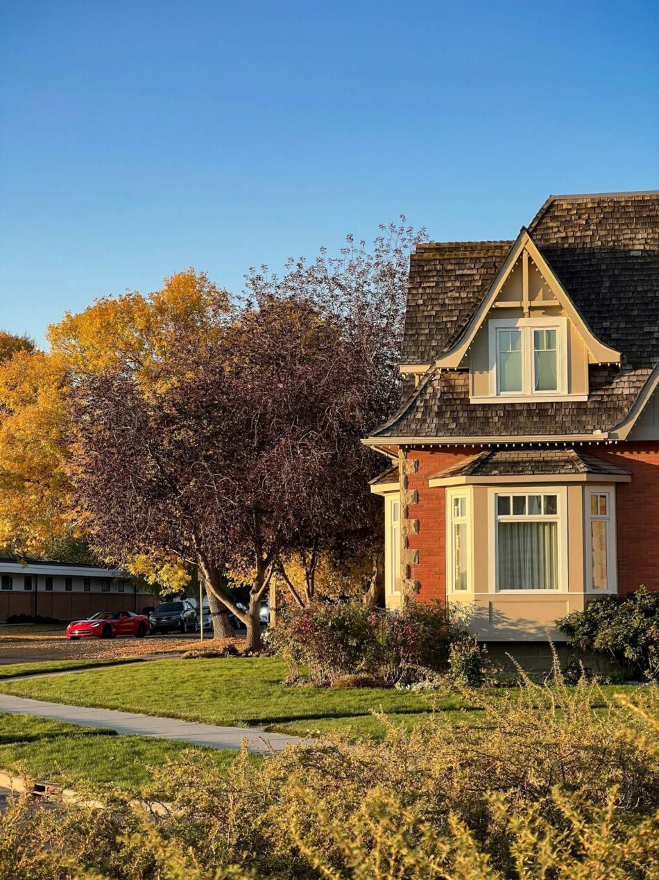 Exterior of a home during golden hour