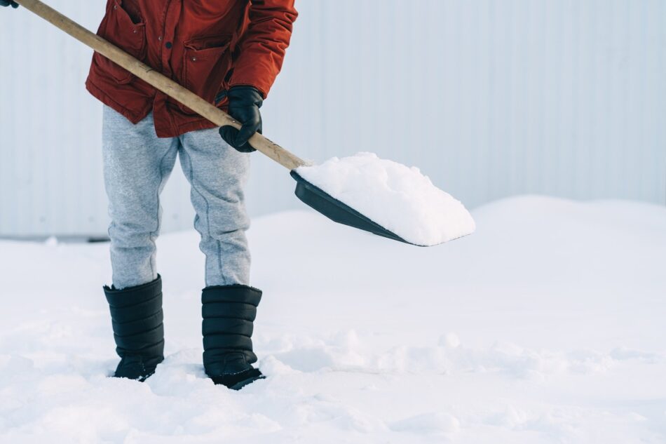 Person shovelling snow