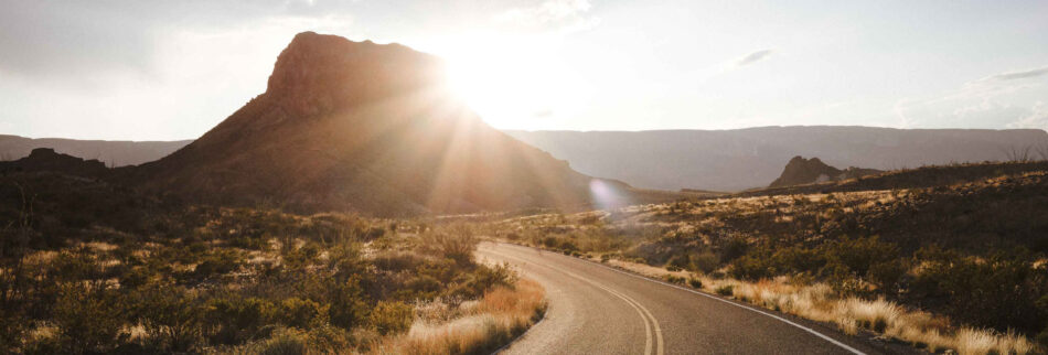Road through plains