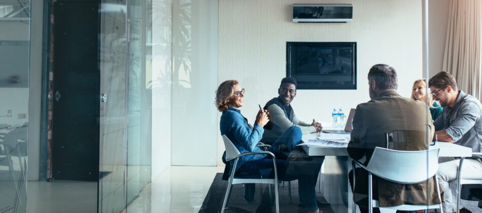 Young business professional in a boardroom