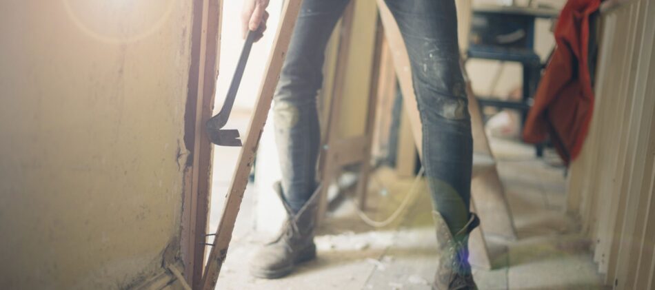 Residential property being demolished for renovation