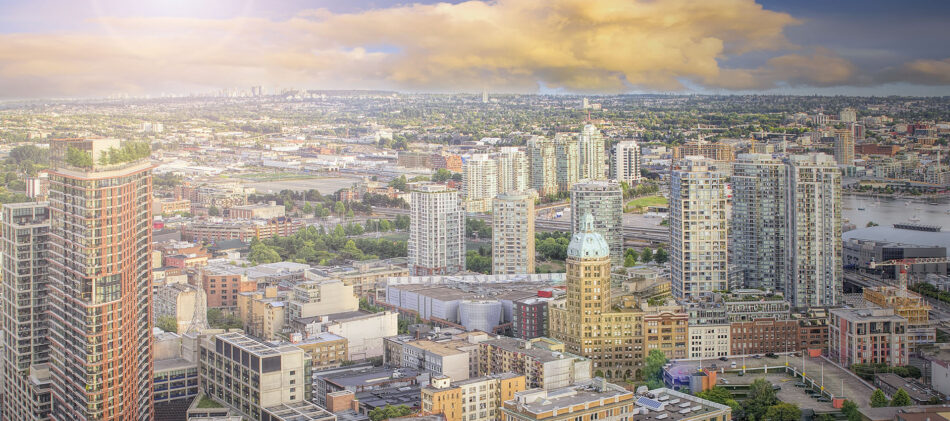City view of high rises and condos