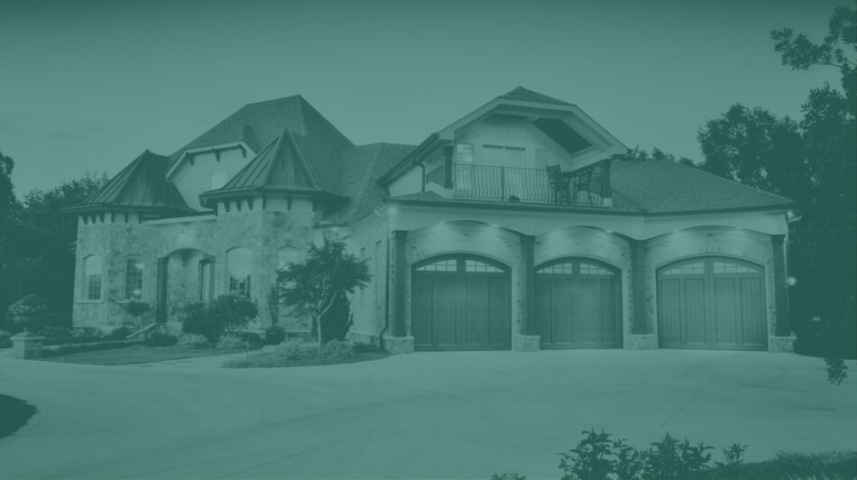 Image of a luxury home with a teal colour overlay.